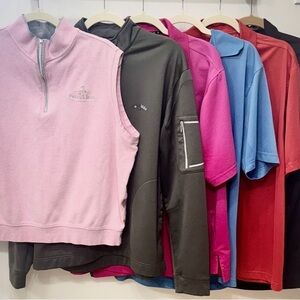 Lot of 6 Men’s Golf Shirts, Size L (one XL)